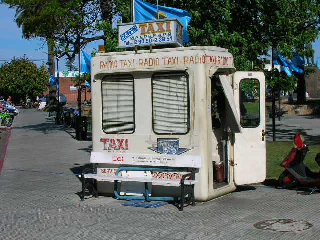 Taxi stand  Picture in Maldonado Uruguay