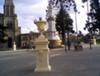 The main square of Florida<br> In the backround you can see the monument that <br>pays tribute to the Declaration of Independence of Uruguay